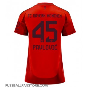 Bayern Munich Aleksandar Pavlovic #45 Replik Heimtrikot Damen 2024-25 Kurzarm